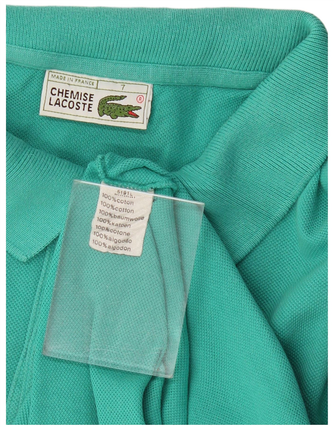 Lacoste herre poloskjorte str. 7 2XL turkis bomuld