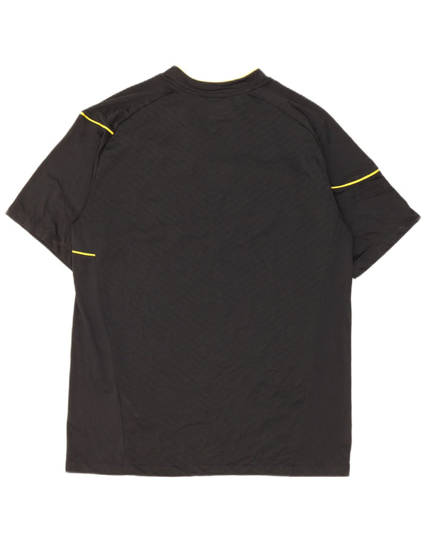 Nike Herre Dri Fit Grafisk T-Shirt Top UK 38/40 Medium Sort Stribet
