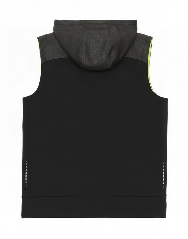 Nike Boys Therma-Fit Hooded Vest Top 12-13 Years Large Black Colourblock