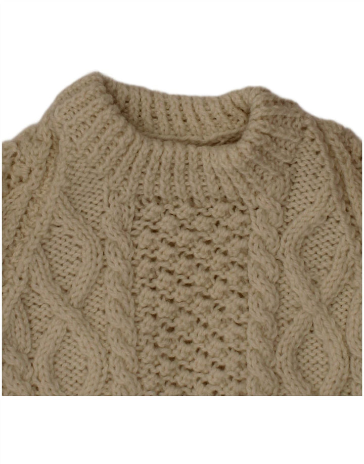 VINTAGE drenge sweater med rund hals 2-3 år Off White