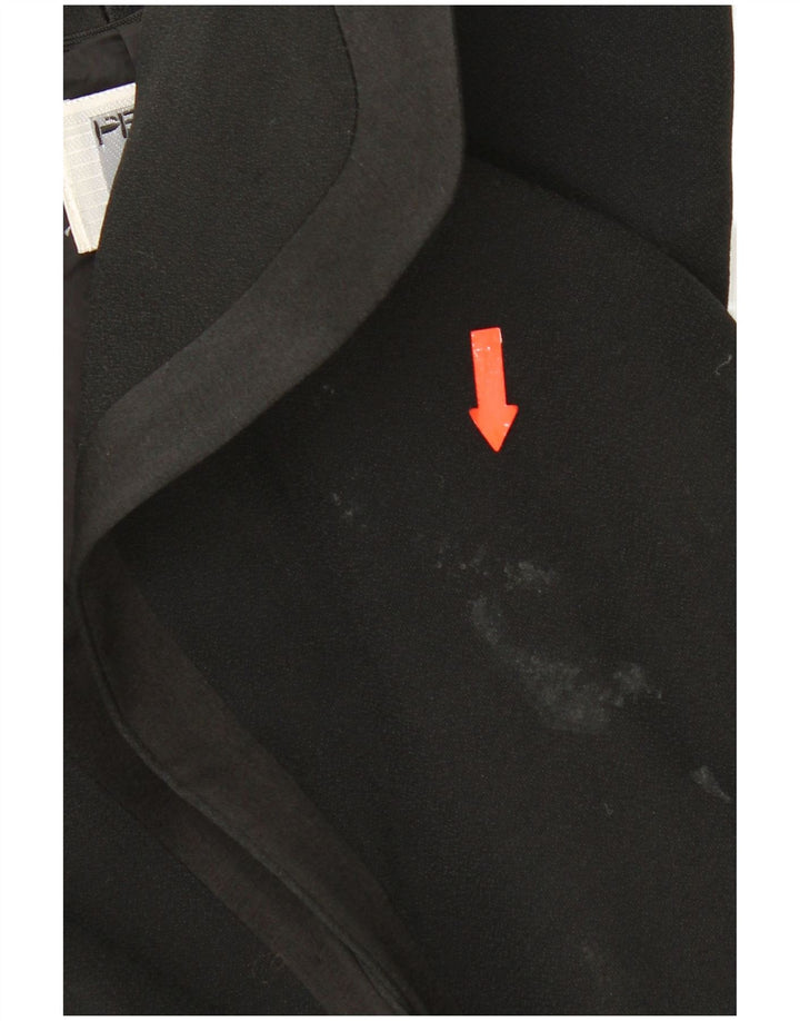 Perte by Krizia Dame 1-knaps blazerjakke UK 16 Large Black Acetate