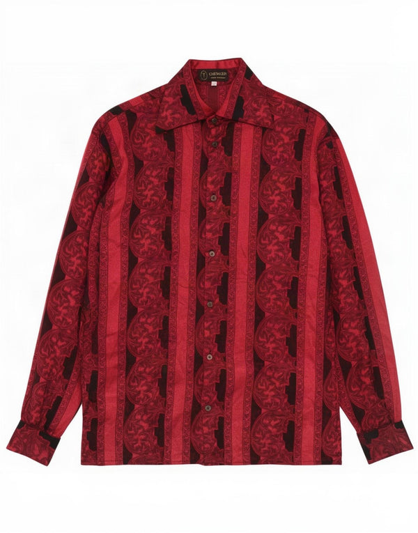 Chevalier herreskjorte medium rødstribet polyester