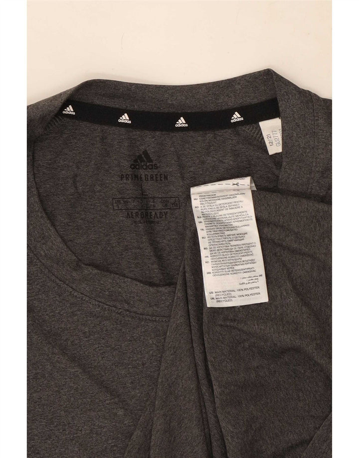 Adidas Herre Aeroready T-Shirt Top Stor Grå Polyester