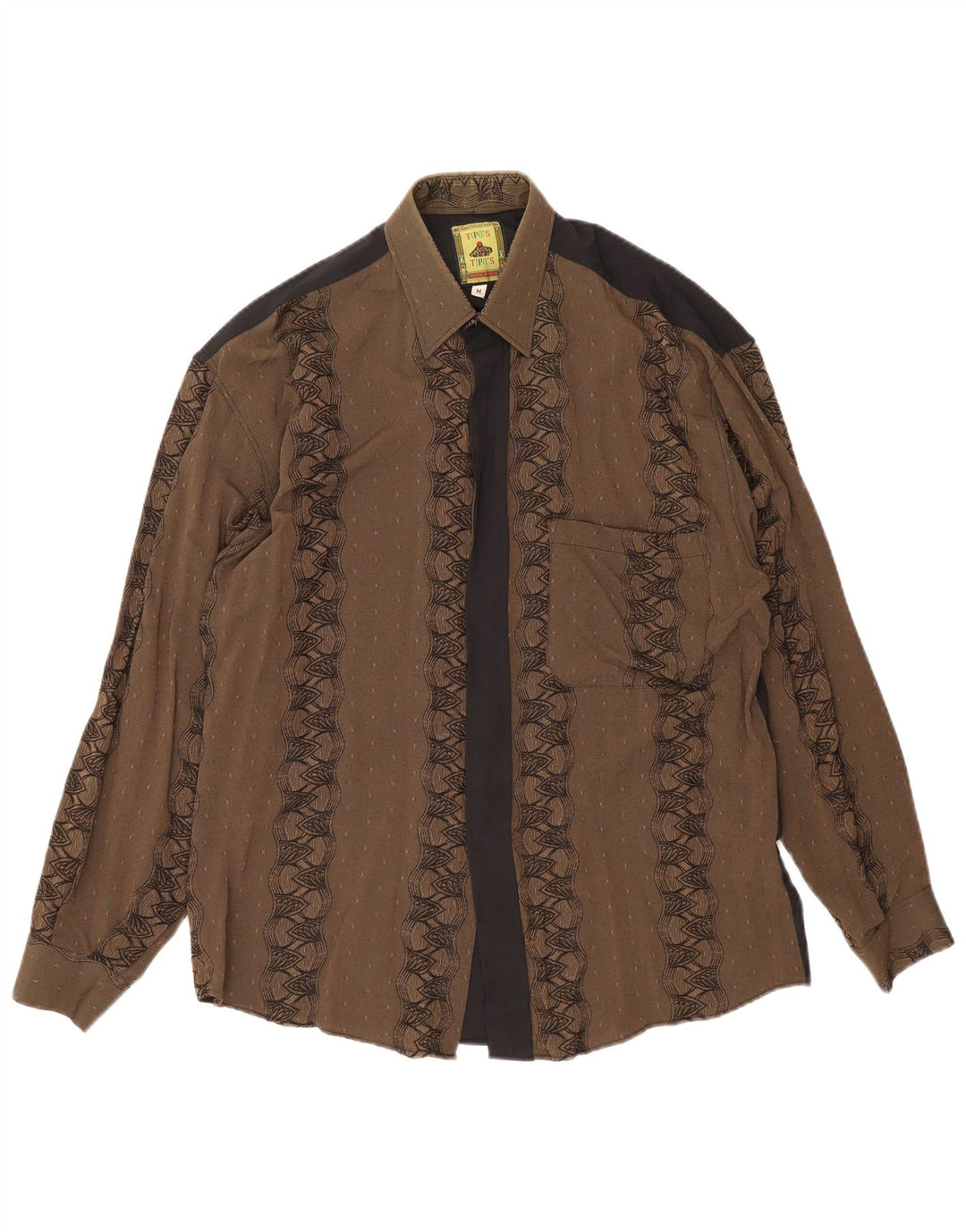 Tipo'S Herreskjorte Medium Brun Geometrisk