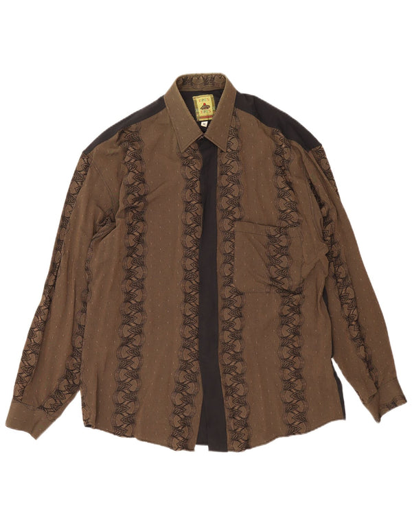 Tipo'S Herreskjorte Medium Brun Geometrisk