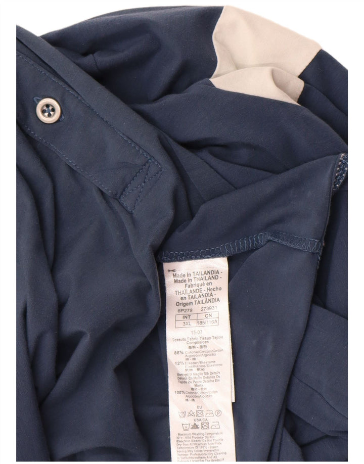 EMPORIO ARMANI Poloskjorte til mænd 3XL Blå Colourblock Bomuld