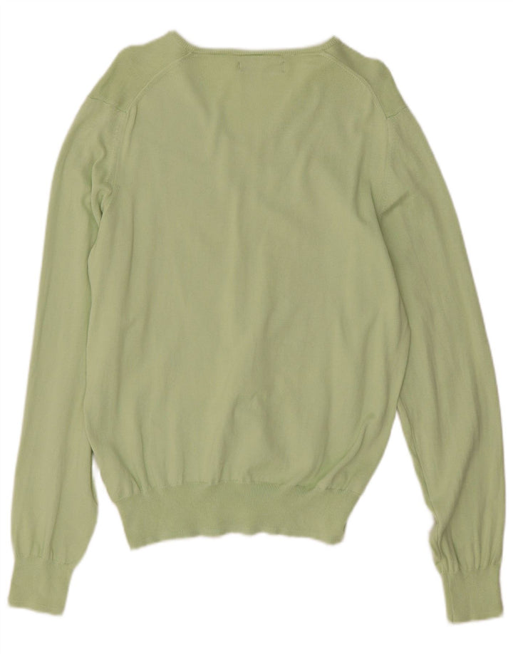 Zara Herre V-hals sweater Medium Grøn Bomuld