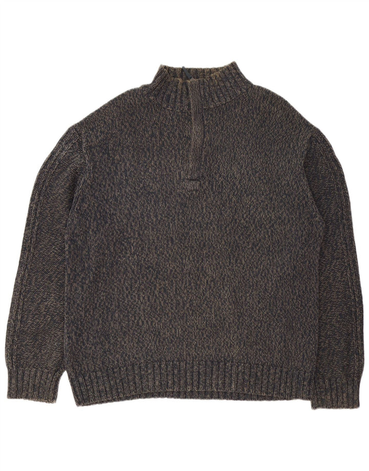 Marks & Spencer Herre Blue Harbor Zip Neck Jumper Sweater XL Navy Blue