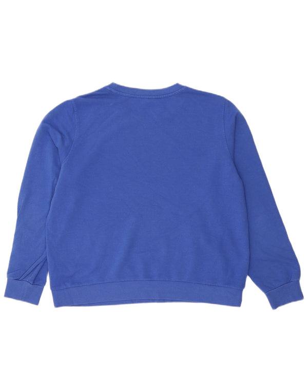 Marks & Spencer Dame Oversized Sweatshirt Jumper UK 16 Stor Blå Bomuld