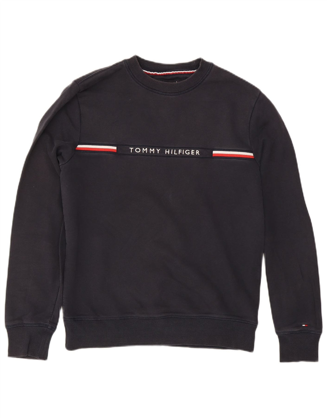 Tommy Hilfiger Herre grafisk sweatshirt Jumper Medium Navyblå stribet