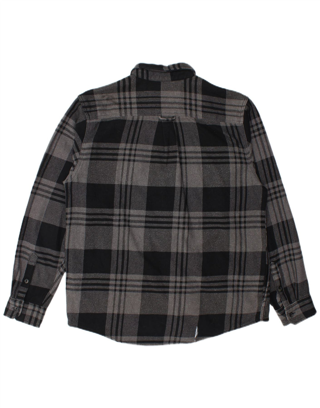 Orvis Herre flannelskjorte Stor grå plaid bomuld