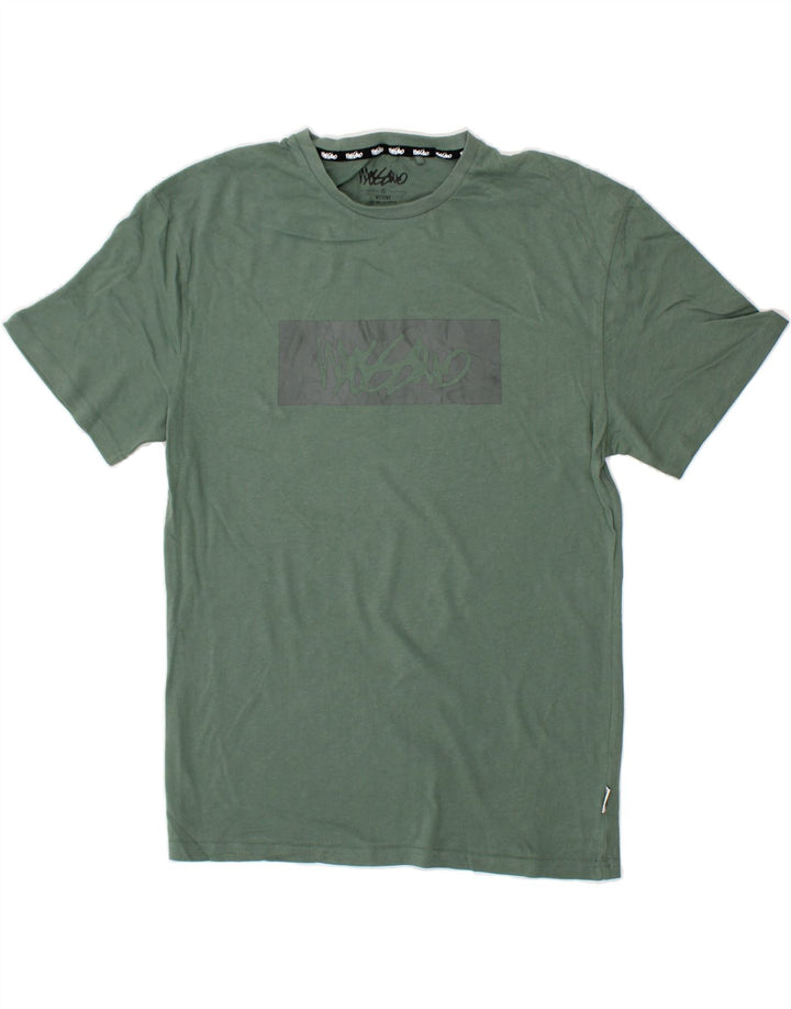 MOSSIMO Mens Graphic T-Shirt Top Small Green Cotton Vintage Mossimo and Second-Hand Mossimo from Messina Hembry 
