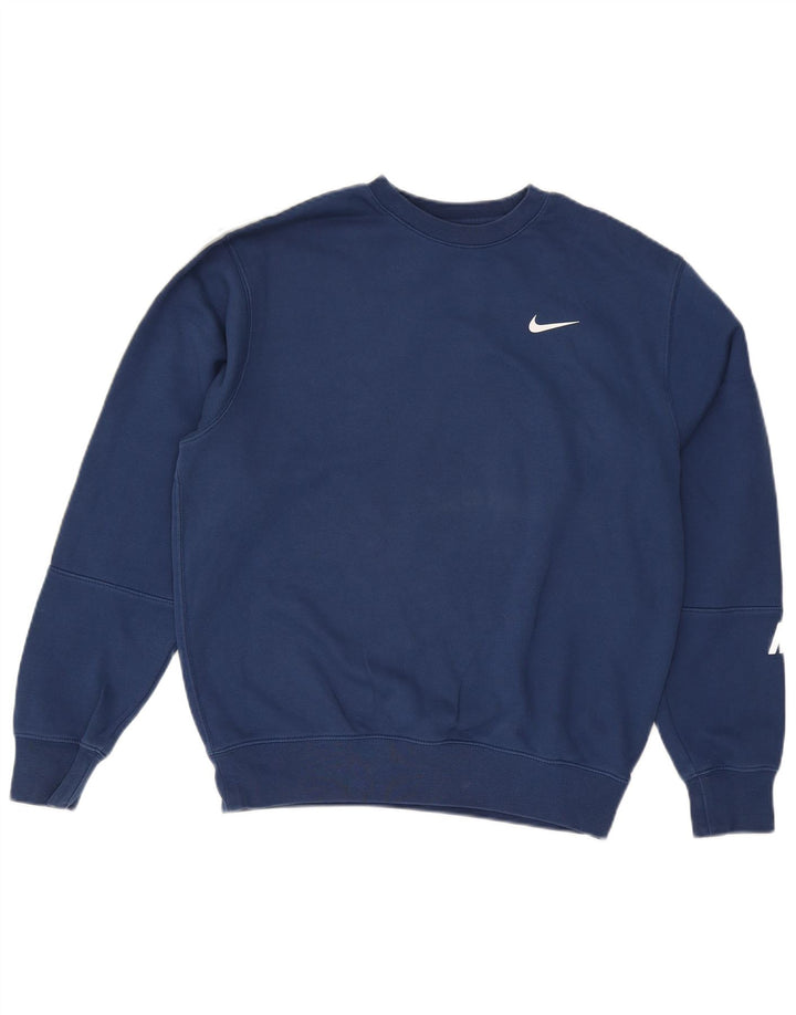 Nike Herre Loose Fit Grafisk Standard Sweatshirt Jumper Small Navy Blue