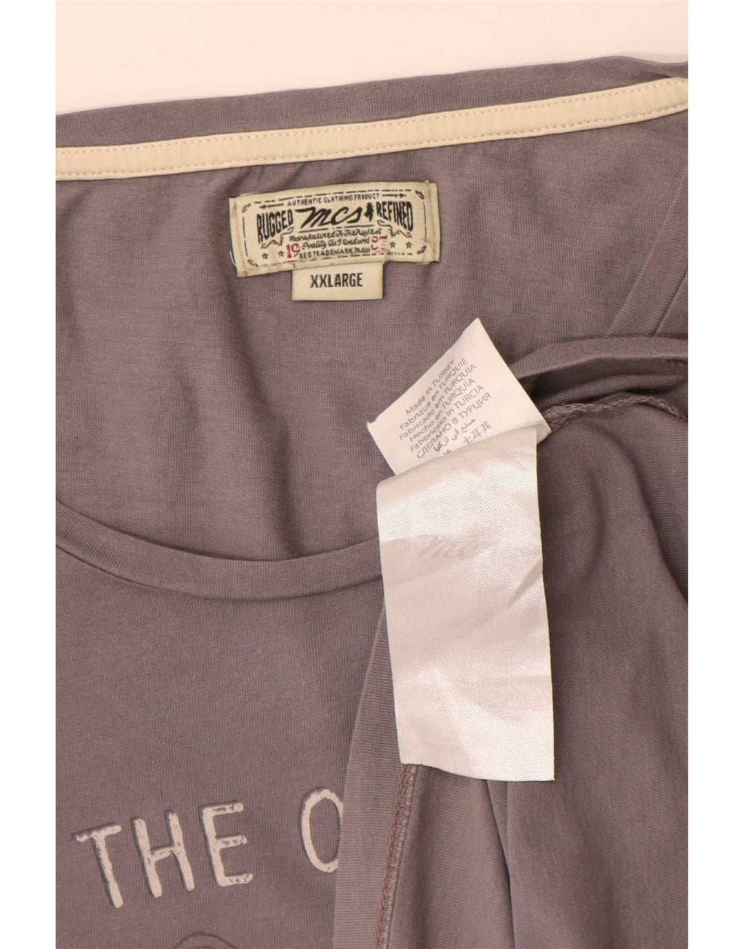 Marlboro Classics Herre Grafisk T-Shirt Top 2XL Grå Bomuld