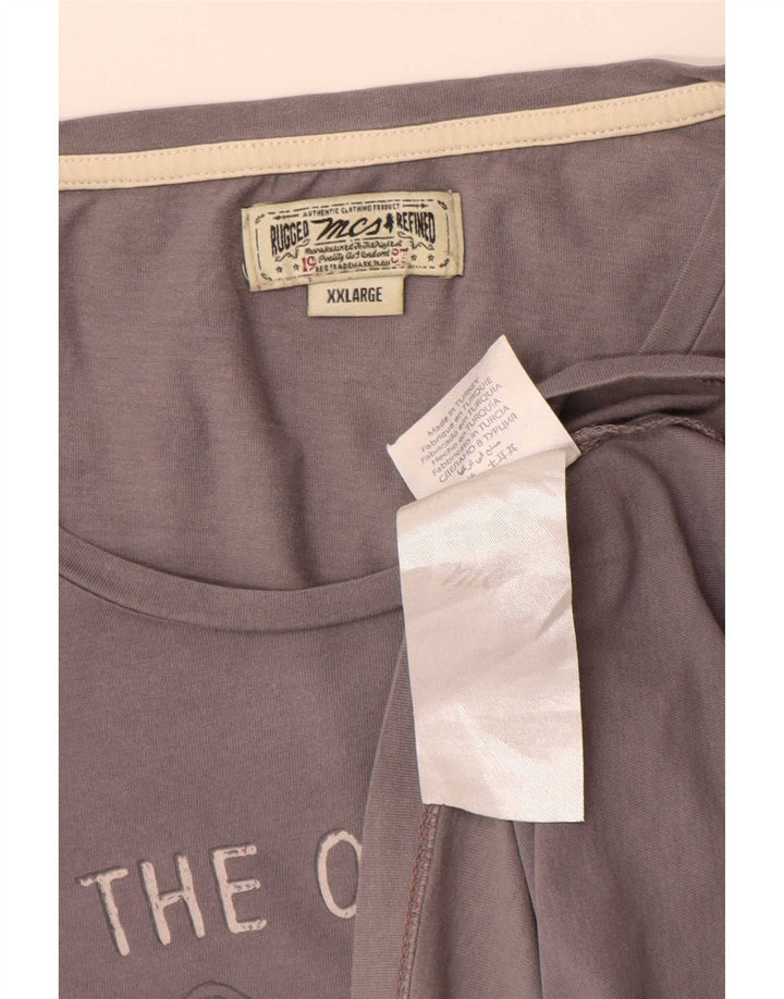 Marlboro Classics Herre Grafisk T-Shirt Top 2XL Grå Bomuld