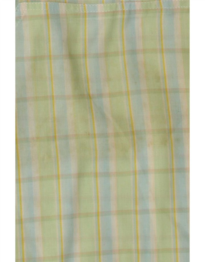 Vintage damebluse Top UK 14 Medium Green Plaid
