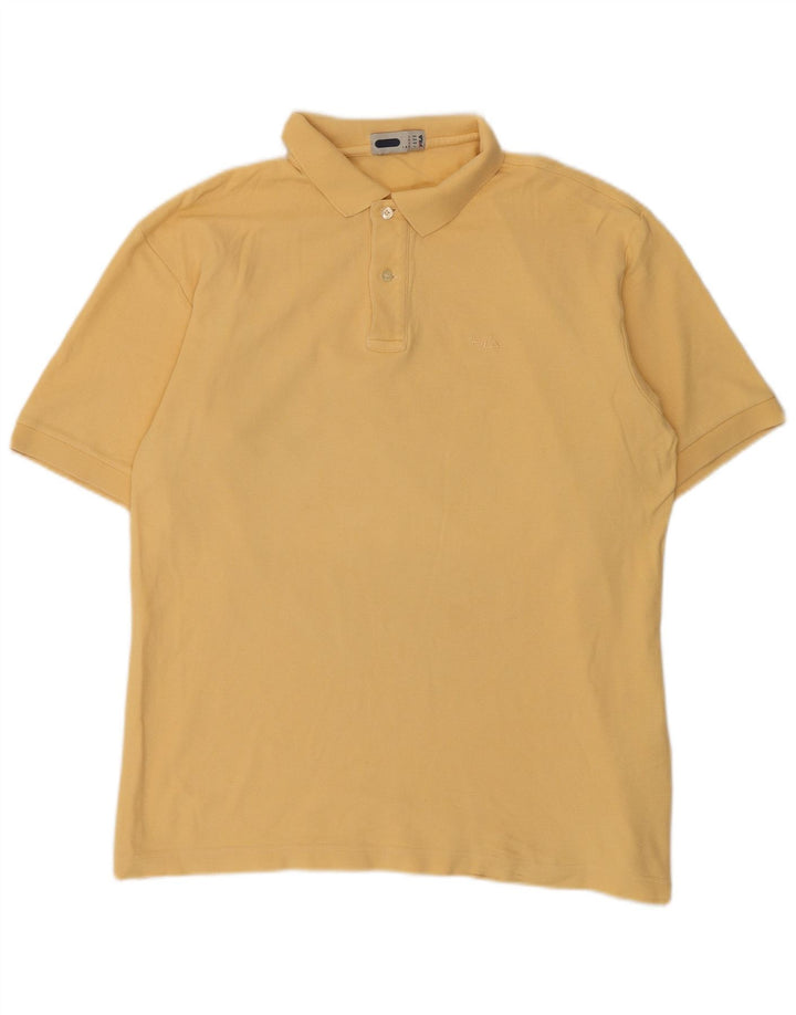 Fila Herre Polo Shirt IT 54 Stor Gul Bomuld