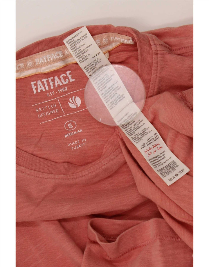 Fat Face Herre Regular Grafisk T-Shirt Top Lille Pink Bomuld