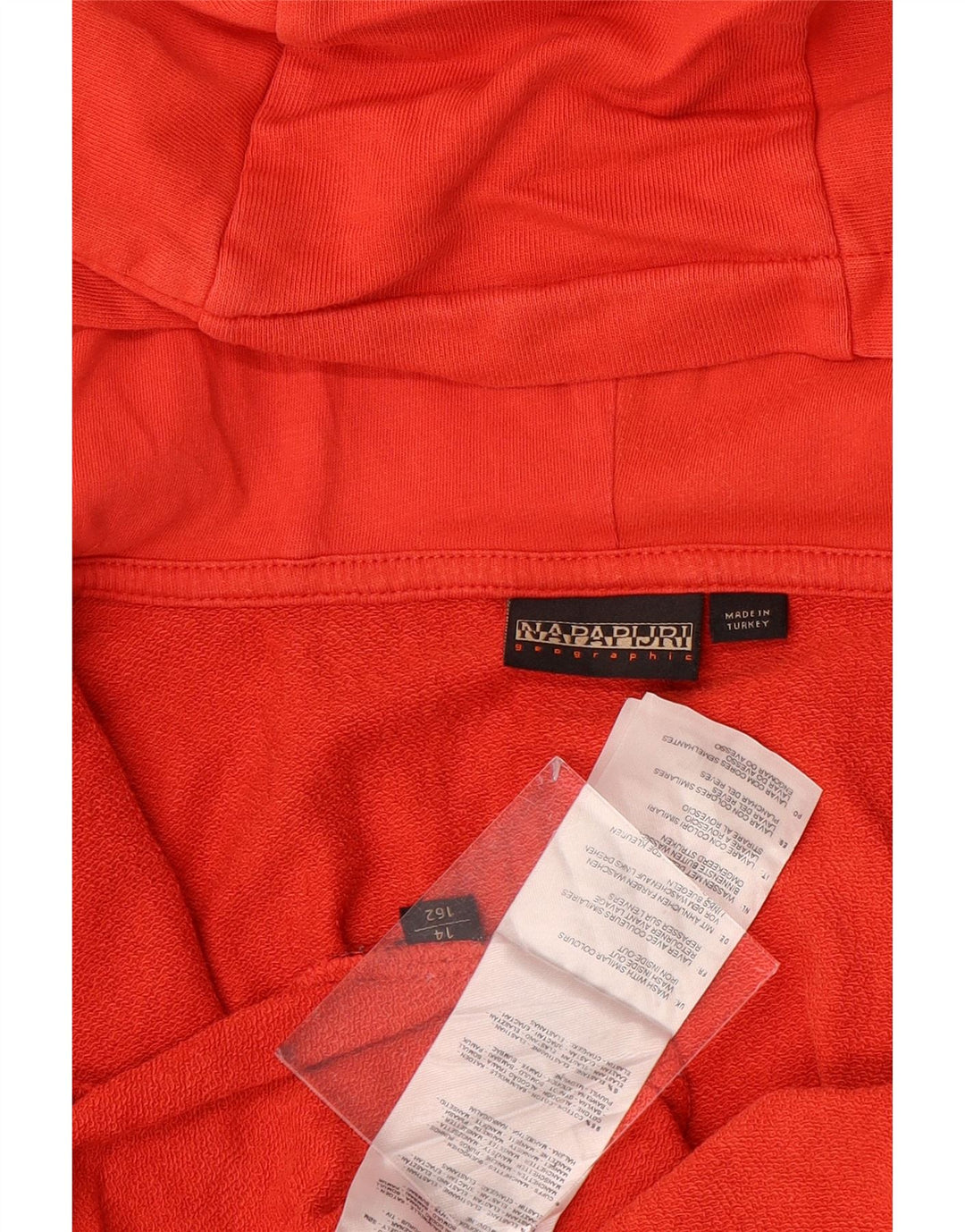NAPAPIJRI hættetrøje med lynlås til drenge 13-14 år rød bomuld