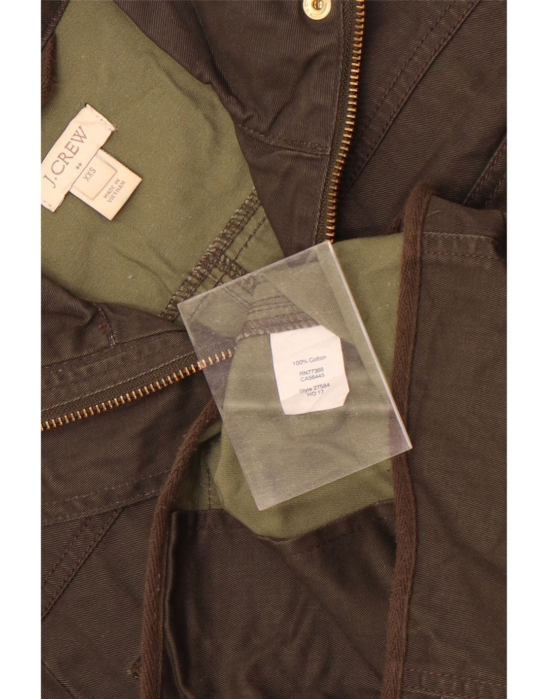J. Crew Womens Utility Jacket UK 2 2XS Khaki Cotton
