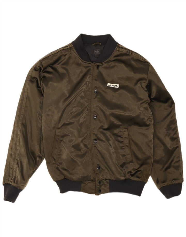 Adidas Herre Varsity Jacket UK 36 Small Khaki Polyamide