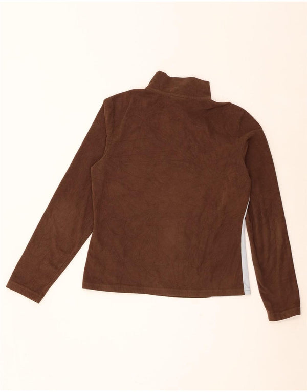 The North Face Fleece Jumper med lynlås til kvinder UK 14 Medium Brown Colourblock