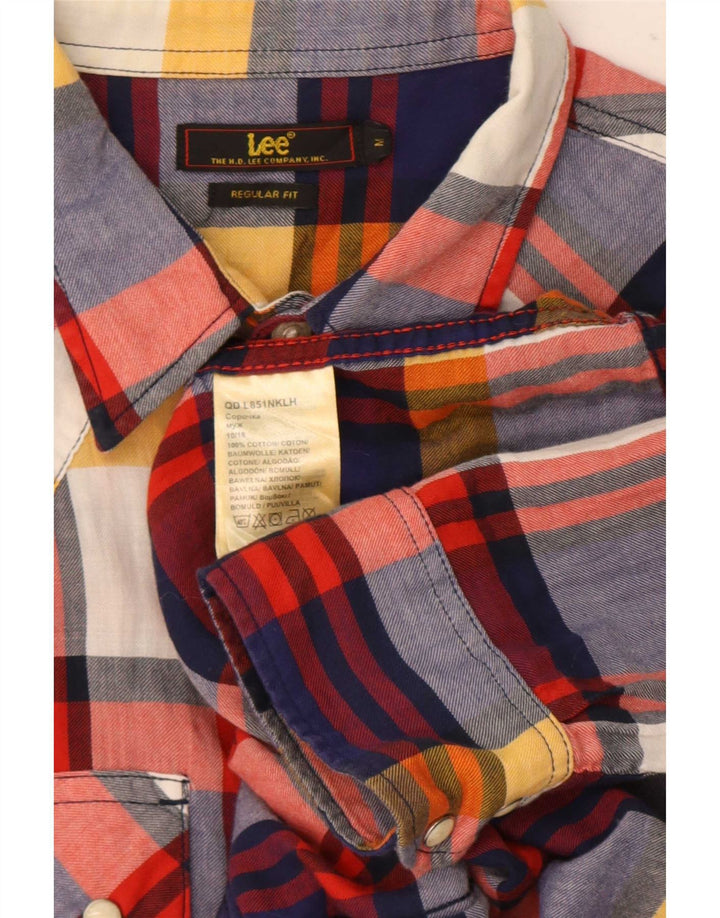 Lee Herre Regular Fit skjorte Medium Blue Plaid Bomuld