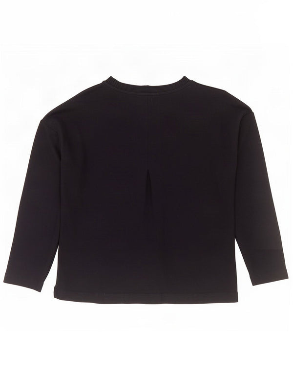 Massimo Dutti Dame Oversized Top Langærmet UK 6 XS Navy Blue Viscose