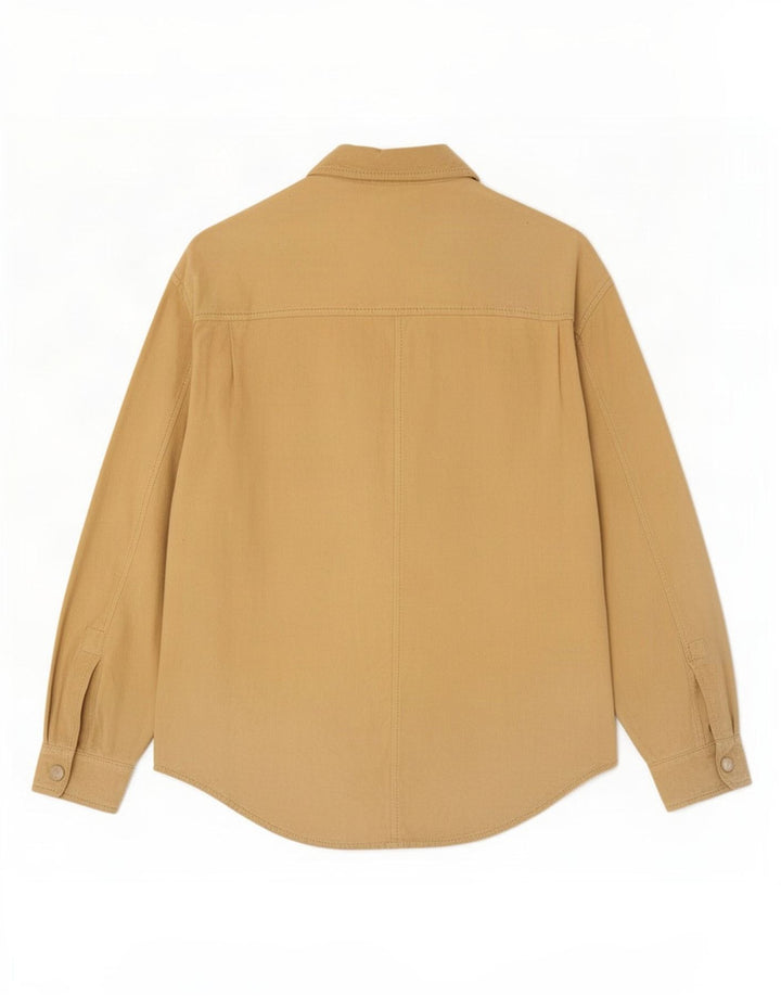 Vintage ruskindsskjorte til kvinder IT 42 Medium Beige