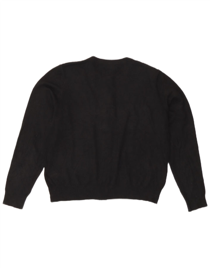 Marks & Spencer Dame Cardigan Sweater UK 16 Large Black Viscose
