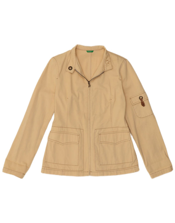 BENETTON Utilityjakke til kvinder IT 42 Medium Beige Bomuld