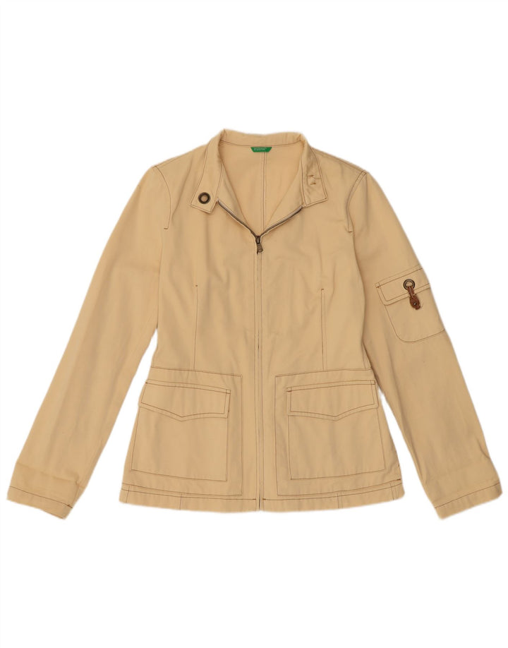 BENETTON Utilityjakke til kvinder IT 42 Medium Beige Bomuld