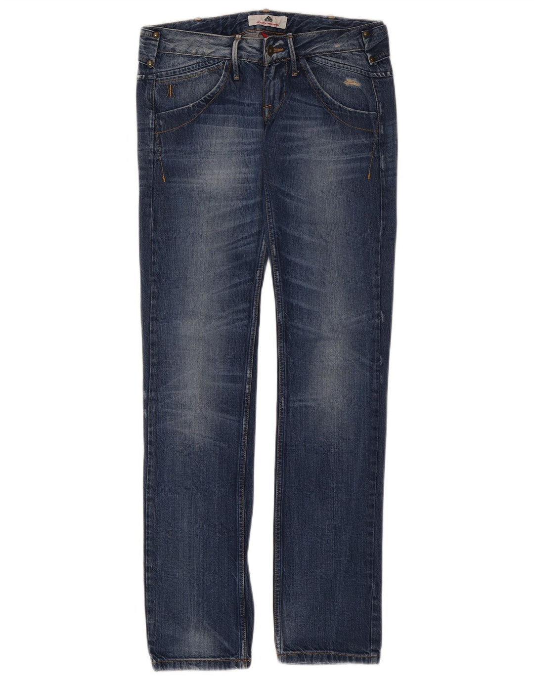 Fornarina Dame Slim Jeans W28 L33 Blå Bomuld