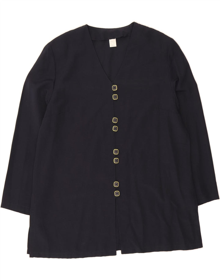 VINTAGE Womens Cardigan Top UK 18 XL Navy Blue Vintage Vintage and Second-Hand Vintage from Messina Hembry 
