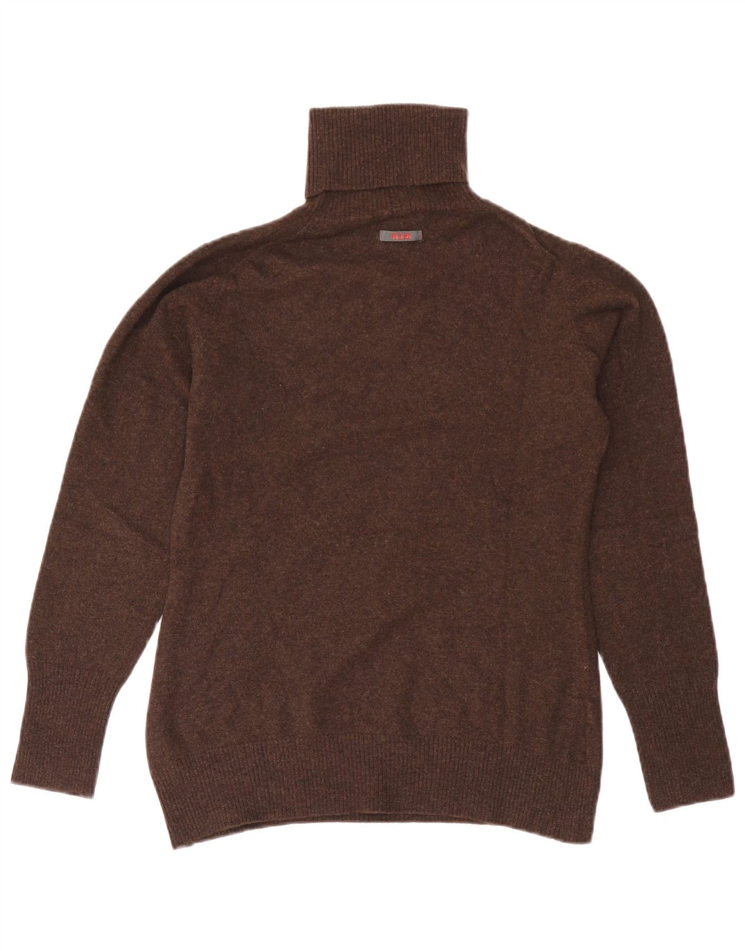 Slam Herre Roll Neck Jumper Sweater Medium Brun Merino Uld