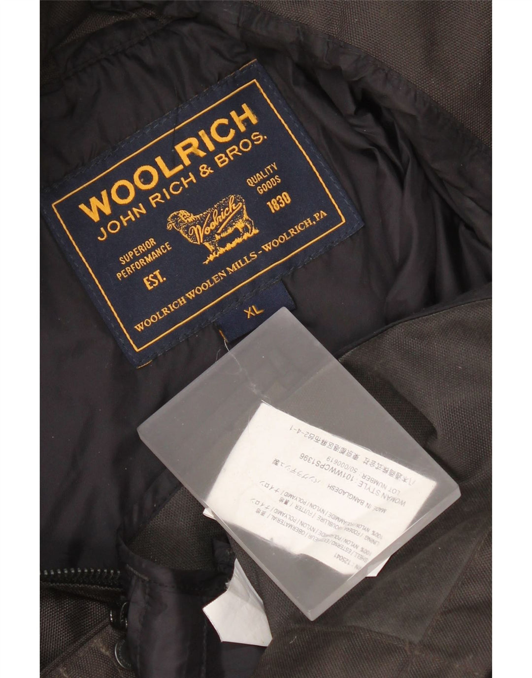 Woolrich Womens Utility Jacket UK 18 XL Sort Nylon