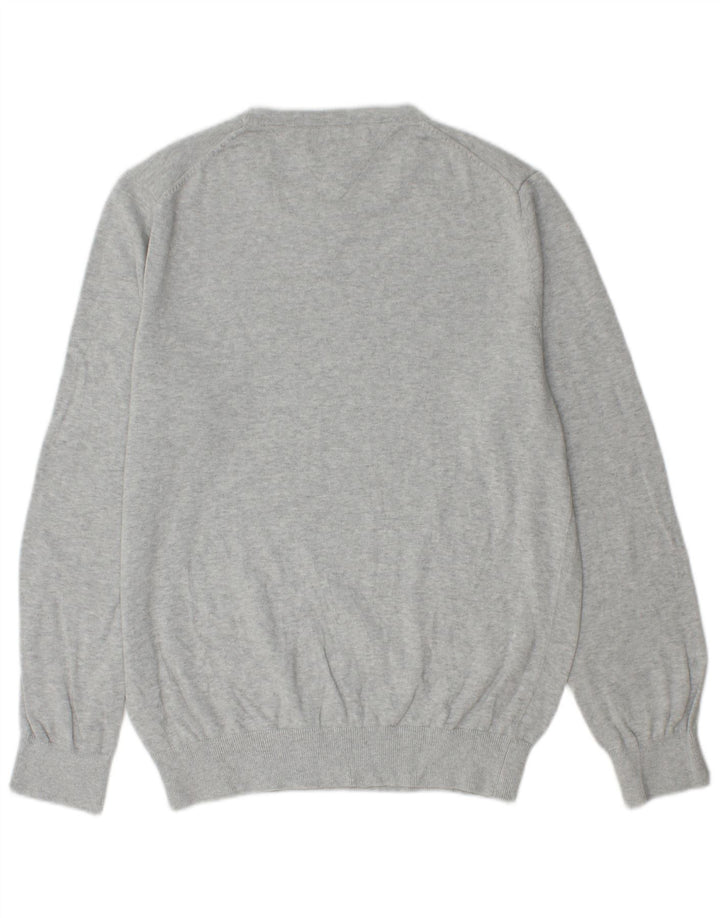 TOMMY HILFIGER Mens Crew Neck Jumper Sweater Medium Grey