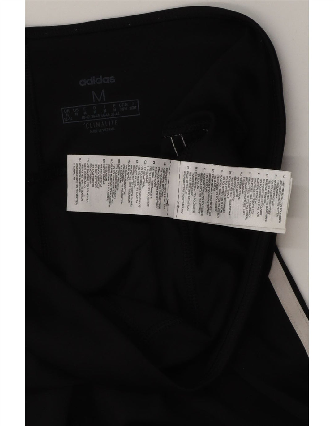 Adidas Dame Climalite Capri Leggings UK 12/14 Medium Black Polyester