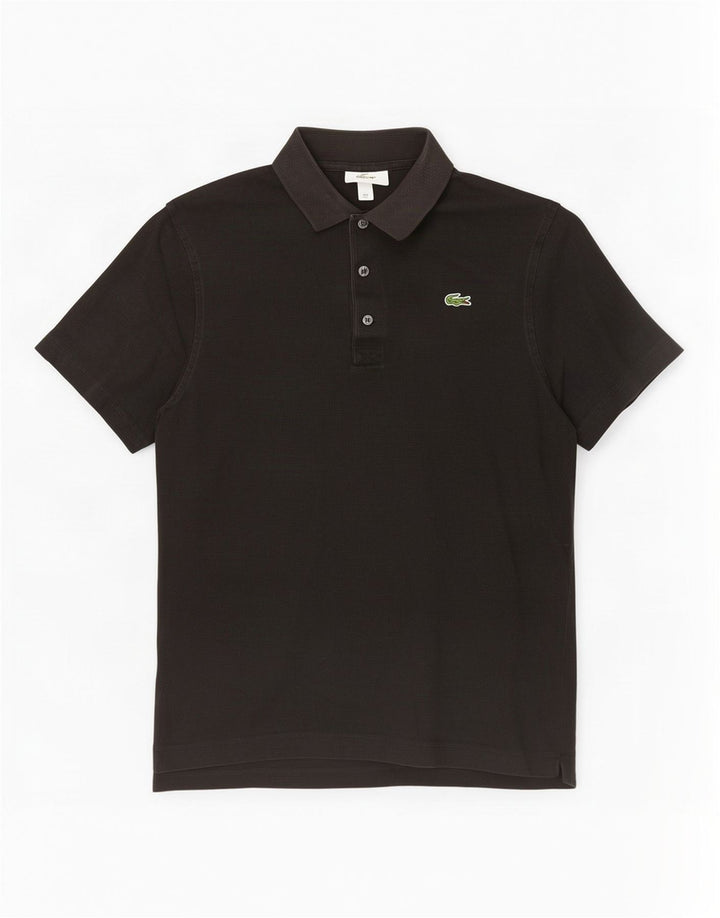 Lacoste Herre Polo Shirt Størrelse 5 Large Sort Bomuld