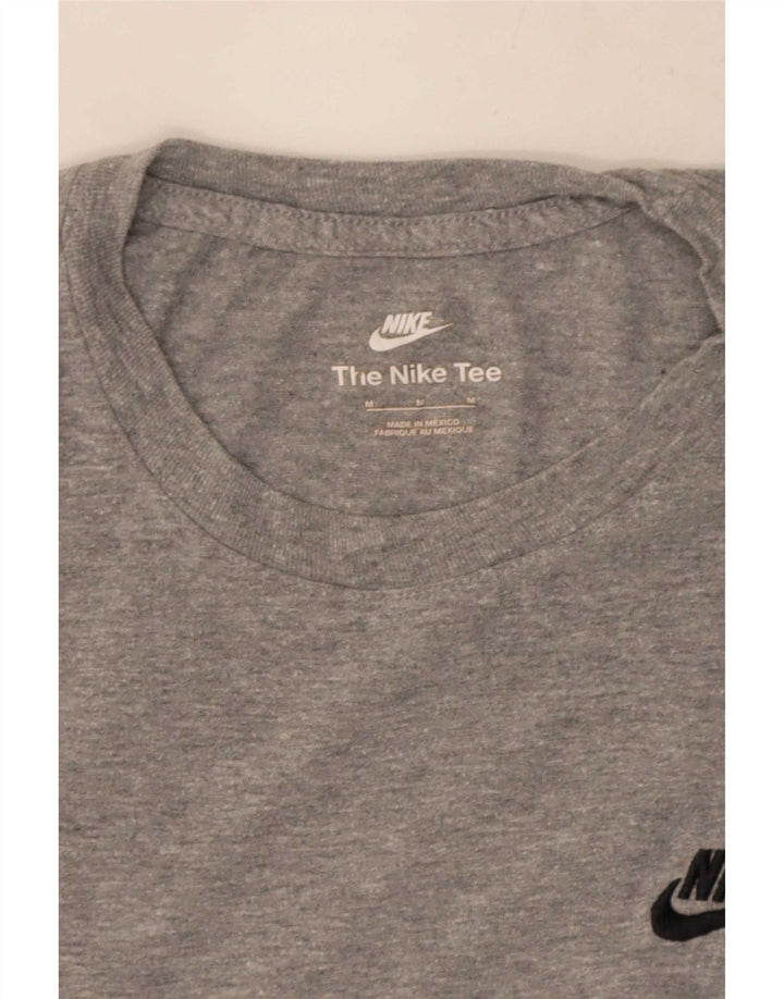 Nike herre T-shirt top mellemgrå flækket