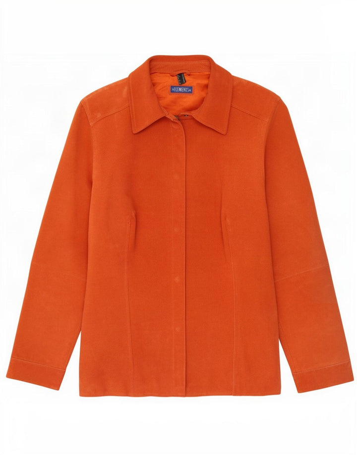 Elements Dame Ruskindsjakke UK 14 Large Orange Læder