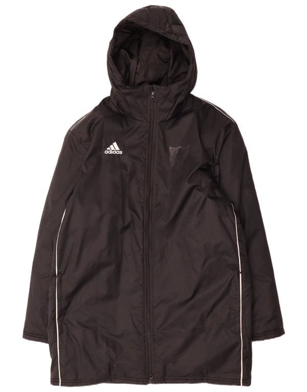 Adidas Herre hættepolstret frakke UK 38 Medium Black Polyester
