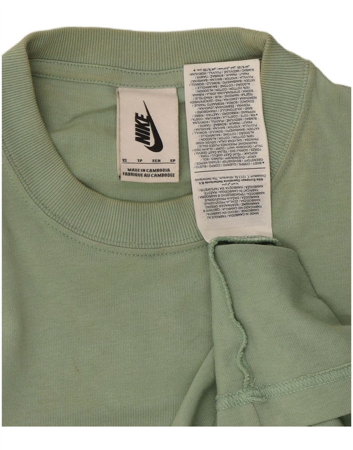 Nike T-shirt top XS Grøn bomuld til mænd