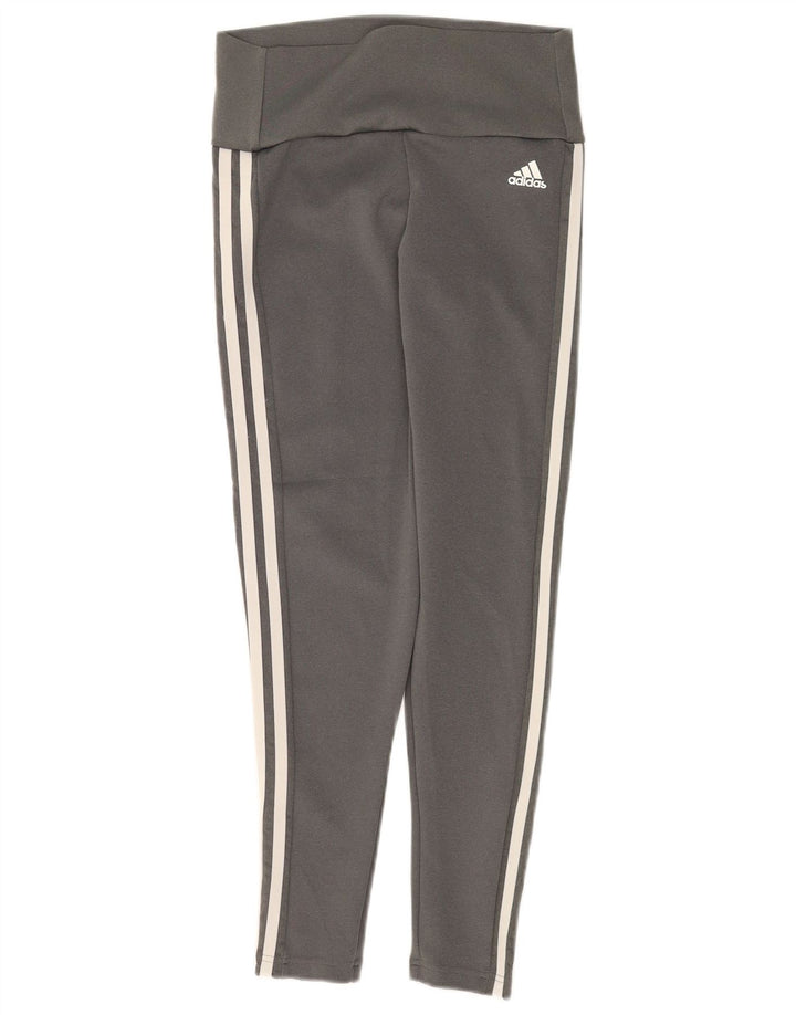 Adidas Aeroready Crop Leggings til kvinder DK 12/14 Medium Grey Polyester