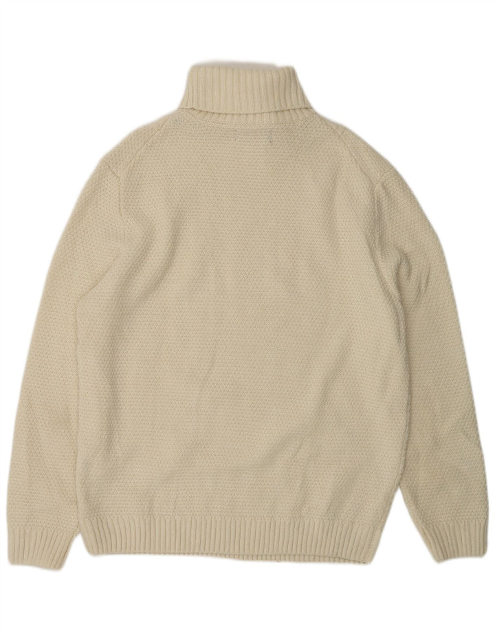 PIOMBO Herre rullehals sweater 2XL hvid akryl