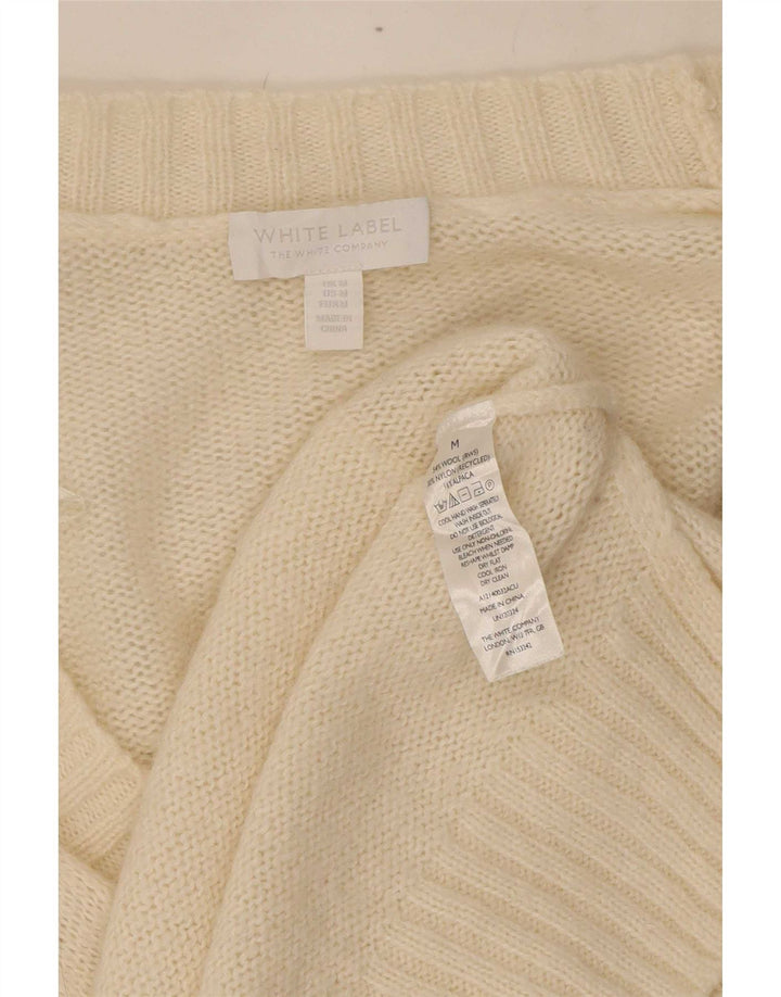 The White Company Womens Label Cardigan Sweater UK 14 Medium Off Wool