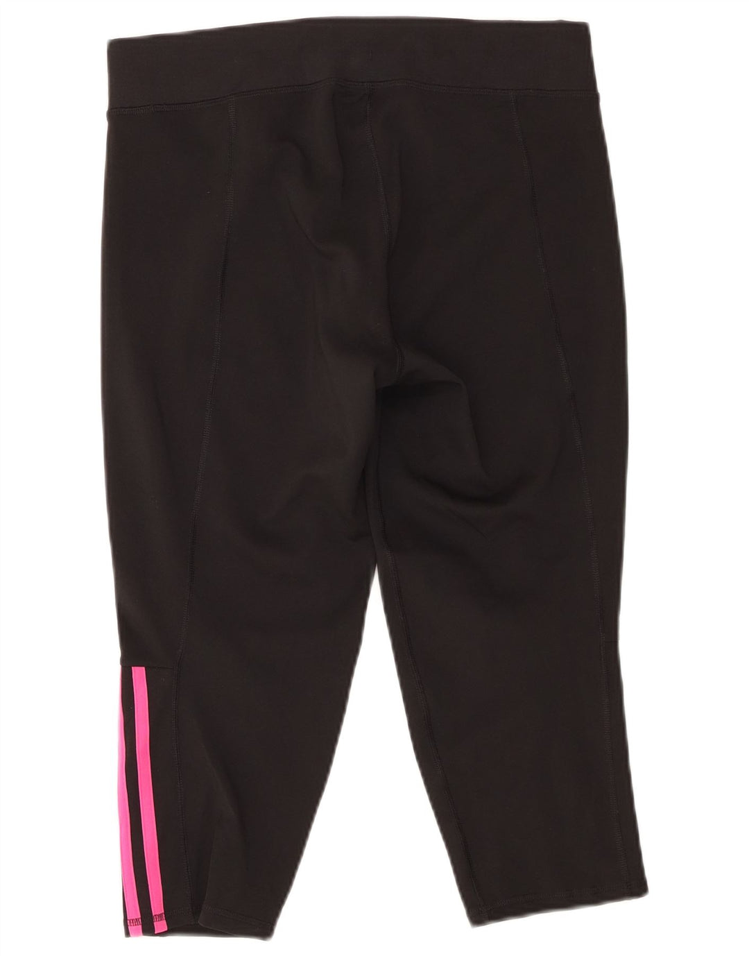 ADIDAS Capri træningsdragtbukser til kvinder UK 16/18 Stor sort polyester