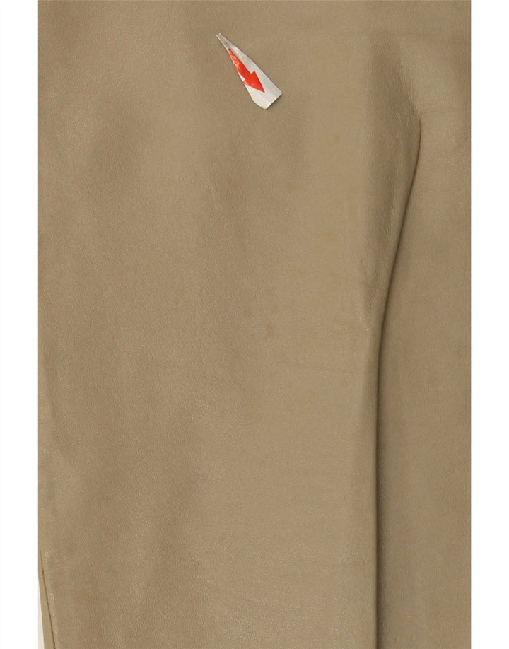 C&A koniske læderbukser til kvinder EU 40 Medium W28 L32 Beige læder