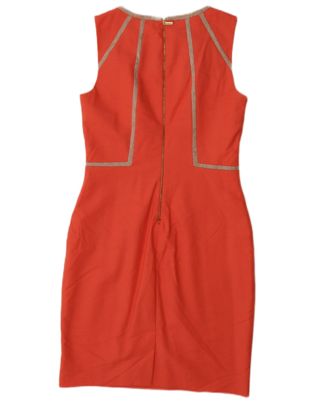 Calvin Klein Dame Ærmeløs Skede Kjole US 6 Medium Orange