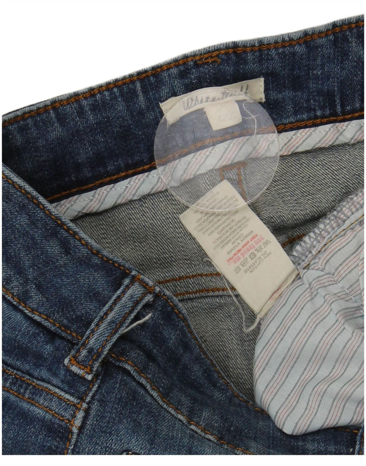 White Stuff Dame Lange Slim Jeans UK 12 Medium W30 L32 Blå Bomuld